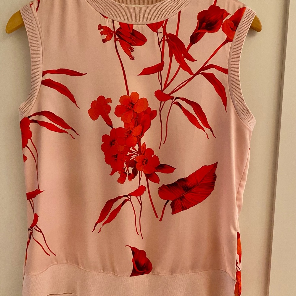 Ted Baker Pink and Red Floral Top - Ted Baker size 1 (US 4)